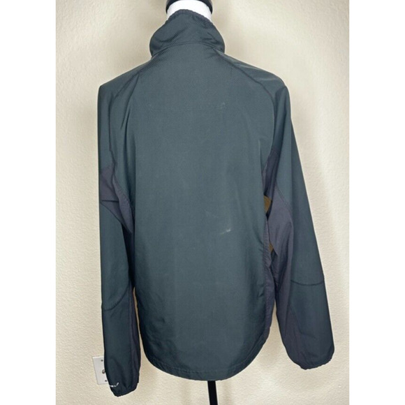 Men's Columbia Omni Shield Black Lined Jacket Coat Medium Collar Zip - Picture 3 of 13